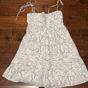 Abercrombie & Fitch White and Blue Dress